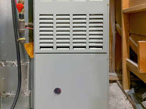 A gas furnace in a Belchertown, MA home