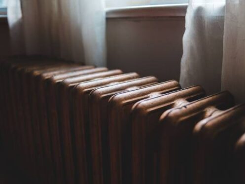 close-up of radiator in home